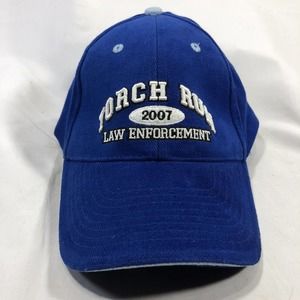 Torch Run Law Enforcement 2007 Special Olympics Hat Cap Blue Missouri Adjustable
